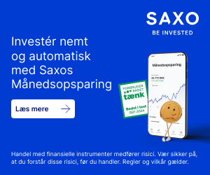 Saxo Bank: invester automatisk med Månedsopsparing
